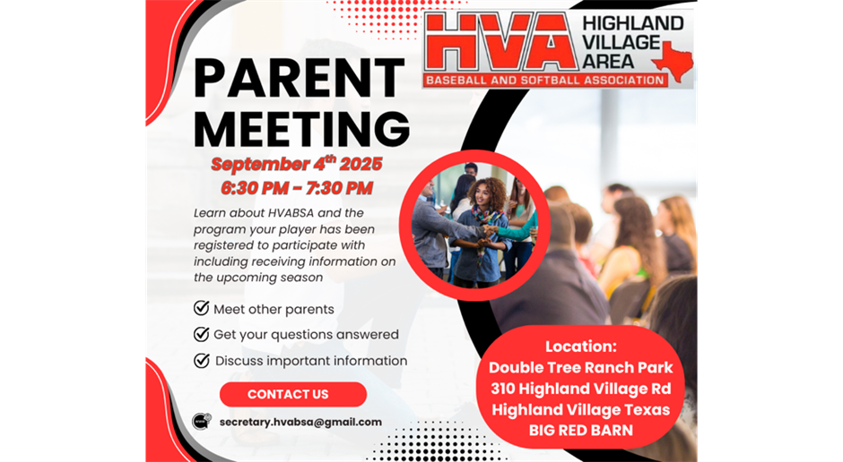 Parent Meeting - 9/4/2025 @ 6:30p @ Double Tree Ranch